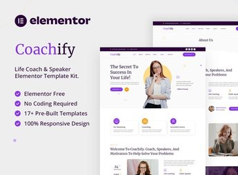 Coachify – Life Coach & Speaker Elementor Template Kit