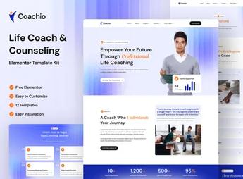 Coachio – Life Coach & Counseling Elementor Template Kit