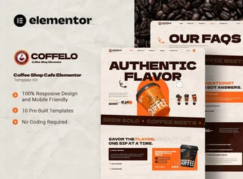 Coffelo – Coffee Shop Cafe Elementor Template Kit