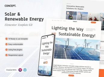Concept – Solar & Renewable Energy Elementor Template Kit