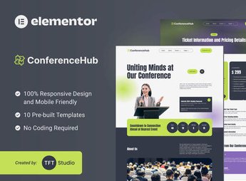 ConferenceHub – Professional Event Elementor Template Kit