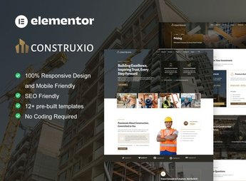 Construxio – Construction & Building Company Elementor Pro Template Kit