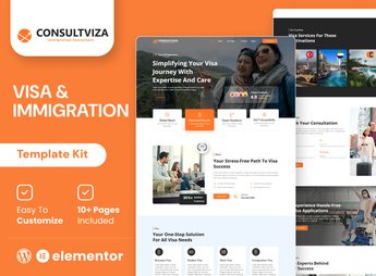 Consultviza – Immigration & Visa Consulting Elementor Template Kit