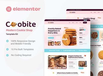 Coobite – Modern Cookie Shop Elementor Template Kit