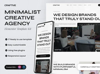 Craftive – Minimalist Creative Agency Elementor Template Kit