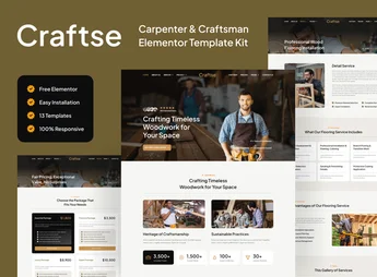 Craftse – Carpenter & Craftsman Elementor Template Kit