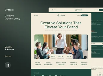 Creazia – Creative Agency Website Elementor Template Kits