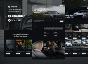 Crown – Luxury Car Rental Service Elementor Template Kit