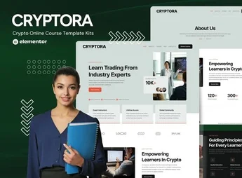 Cryptora – Crypto Online Course Website Elementor Template Kit
