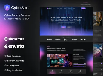 CyberSpot – Cyber Security Services Elementor Template Kit