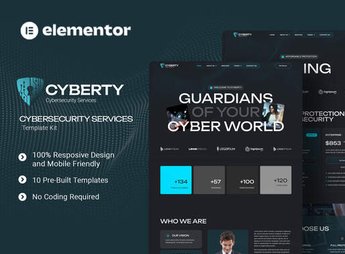 Cyberty – Cyber Security Service Elementor Template Kit