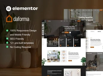 Daforma – Interior Design Service Elementor Pro Template Kit