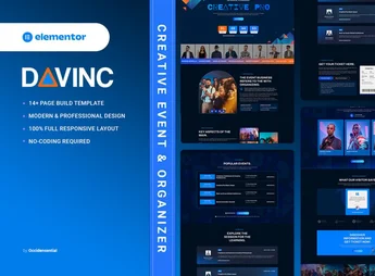 Davinc – Creative Event & Organizer Elementor Template Kit