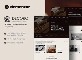 Decoro – Modern Custom Furniture Elementor Template Kit