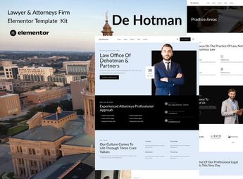 De Hotman – Laywer & Attorney Firm Elementor Template Kit