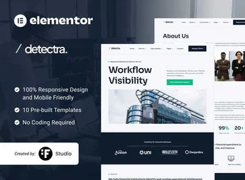 Detectra – Business Process Optimization Elementor Template Kit
