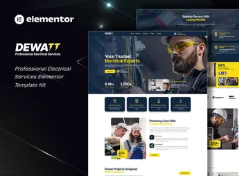 Dewatt – Professional Electrical Services Elementor Template Kit