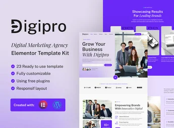 Digipro – Digital Marketing Agency Elementor Template Kit