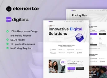 Digitera – Digital Agency Elementor Pro Template Kit