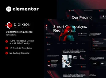 Digixion – Digital Marketing Agency Elementor Template Kit