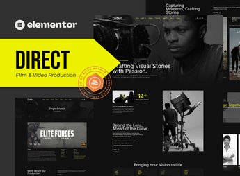 Direct – Film & Video Production Elementor Pro Template Kit