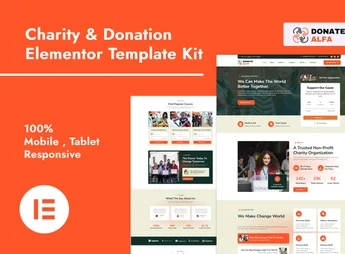 DonateAlfa – Charity & Donation Elementor Pro Template Kit
