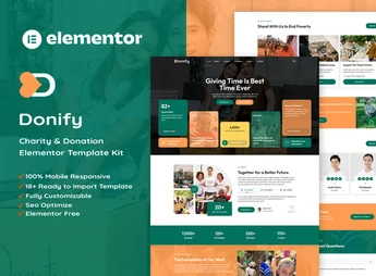 Donify – Charity & Donation Elementor Template Kit