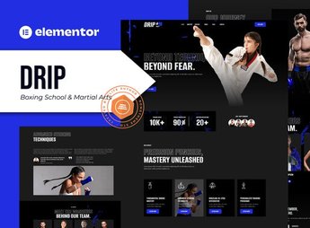 Drip – Boxing School & Martial Arts Elementor Template Kit