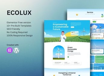 Ecolux – Green Renewable Energy Elementor Template Kit