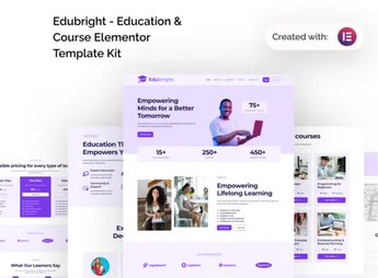 Edubright – Online Course & Education Elementor Template Kit