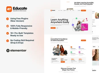 Educate – eLearning & Course Elementor Template Kit