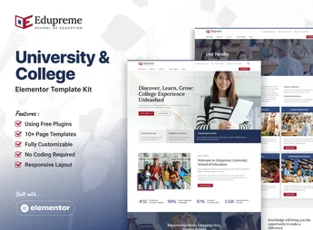 Edupreme – University & College Elementor Template Kit
