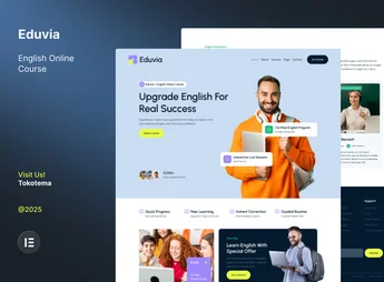 Eduvia – English Online Course Website Elementor Template Kit