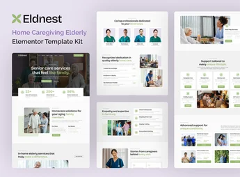 Eldnest – Home Caregiving Elderly Elementor Template Kit
