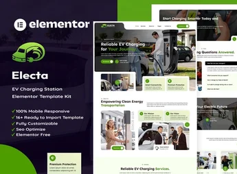 Electa – EV Charging Station Elementor Template Kit