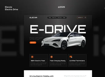 Elecxia – EV Electric Car Rental & Service Website Elementor Template Kits