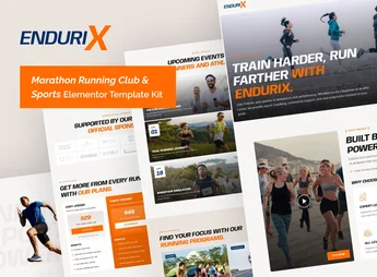 Endurix – Marathon Running Club & Sports Elementor Template Kit