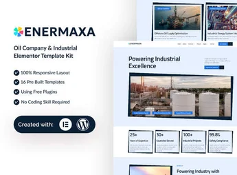 Enermaxa – Oil Company & Industrial Elementor Template Kit