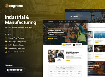 Enginome – Industrial & Manufacturing Elementor Template Kit