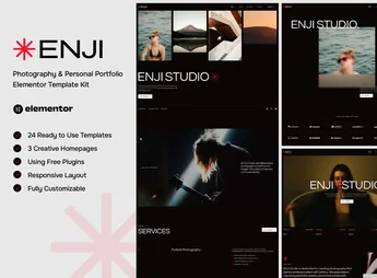 Enji – Photography & Personal Portfolio Elementor Template Kit