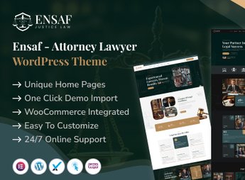 Ensaf – Attorney Lawyer WordPress Theme