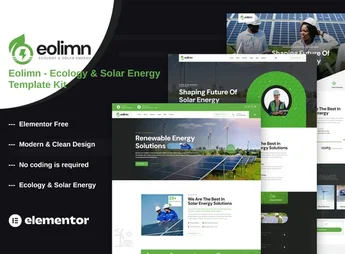 Eolimn – Ecology & Solar Energy Elementor Template Kit