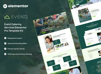 Eveng – Event Catering Services Elementor Pro Template Kit