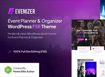 Evenizer – Event Planner & Organizer FSE WordPress Theme