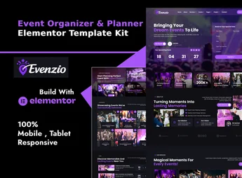 Evenzio – Event Organizer & Planner Elementor Template Kit