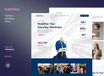 Fabrisha – Fashion Boutique Store Website Elementor Template Kit