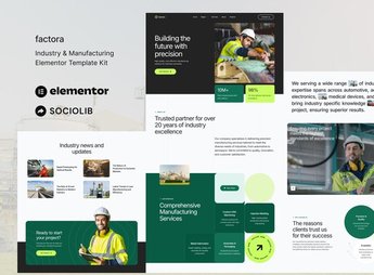 Factora – Industry & Manufacturing Elementor Template Kit