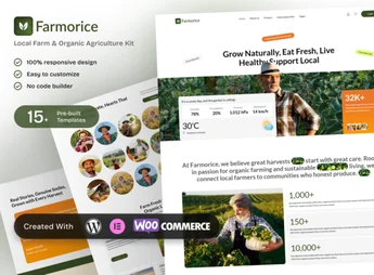 Farmorice – Local Farm & Organic Agriculture Elementor Template Kit