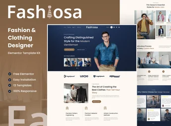 Fashiosa – Fashion & Clothing Designer Elementor Template Kit
