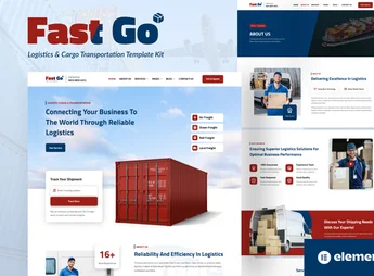 FastGo – Logistics & Cargo Transportation Elementor Template Kit